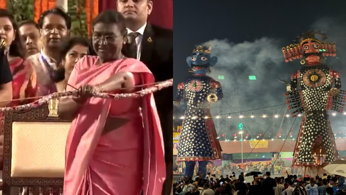 दिल्ली में पीएम मोदी का कार्यक्रम रद्द, राष्ट्रपति द्रौपदी मुर्मू ने किया रावण दहन